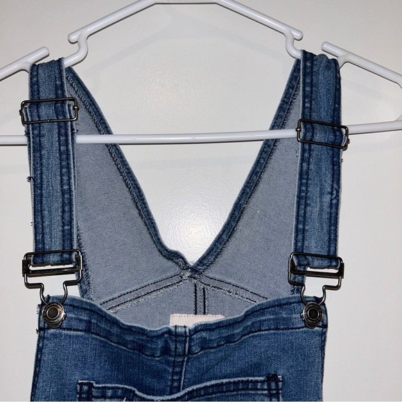 SO Distressed Denim Overall Dress Size Medium - Picture 3 of 5
